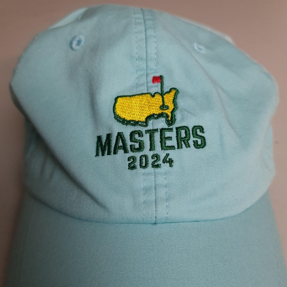 Masters Tournament Hat Cap Strap Back Mens Light Blue Golf Augusta National 2024 - Picture 3 of 12